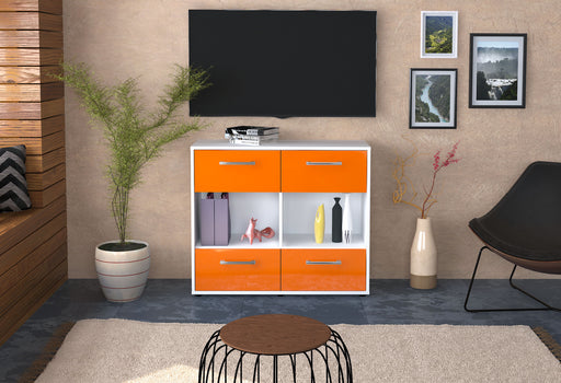 Sideboard Daniela, Orange Front (92x79x35cm) - Stil.Zeit Möbel GmbH