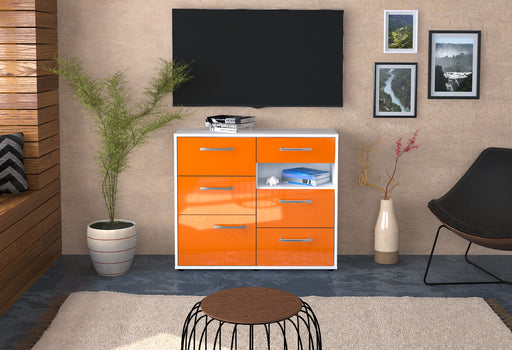 Sideboard Dariella, Orange Front (92x79x35cm) - Stil.Zeit Möbel GmbH