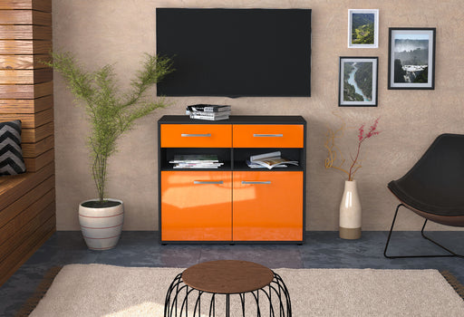 Sideboard Bruna, Orange Front (92x79x35cm) - Stil.Zeit Möbel GmbH
