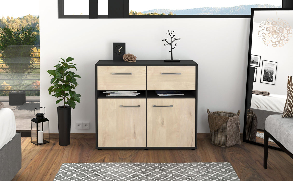 Sideboard Brunilde, Zeder Front (92x79x35cm) - Stil.Zeit Möbel GmbH