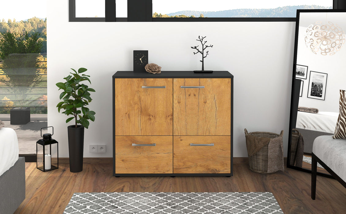 Sideboard Cara, Eiche Front (92x79x35cm) - Stil.Zeit Möbel GmbH