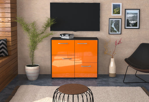 Sideboard Carla, Orange Front (92x79x35cm) - Stil.Zeit Möbel GmbH