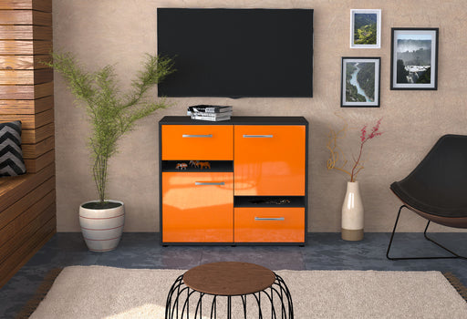 Sideboard Carlotta, Orange Front (92x79x35cm) - Stil.Zeit Möbel GmbH