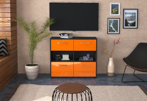 Sideboard Carmen, Orange Front (92x79x35cm) - Stil.Zeit Möbel GmbH