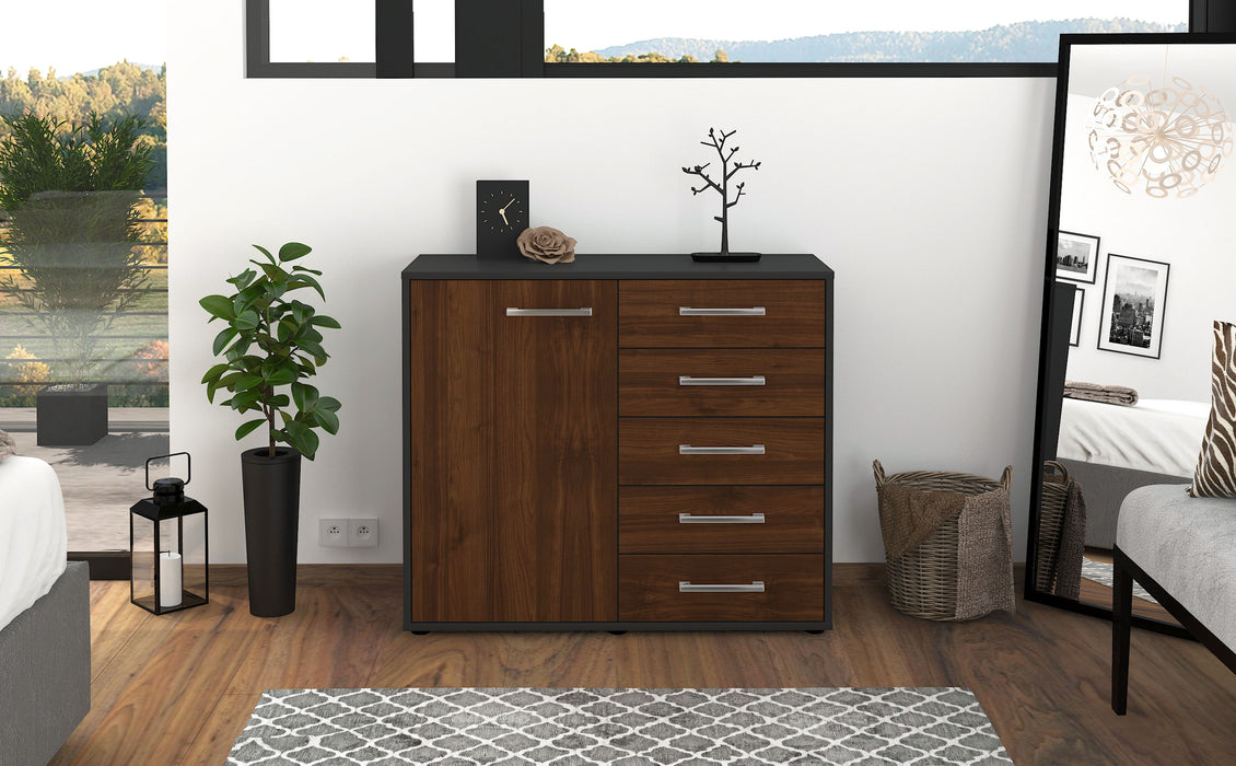 Sideboard Cecilia, Walnuss Front (92x79x35cm) - Stil.Zeit Möbel GmbH