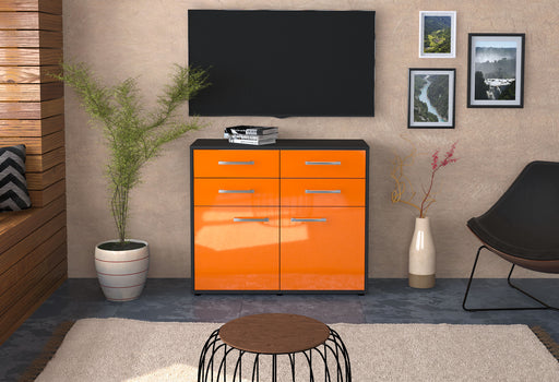 Sideboard Celia, Orange Front (92x79x35cm) - Stil.Zeit Möbel GmbH