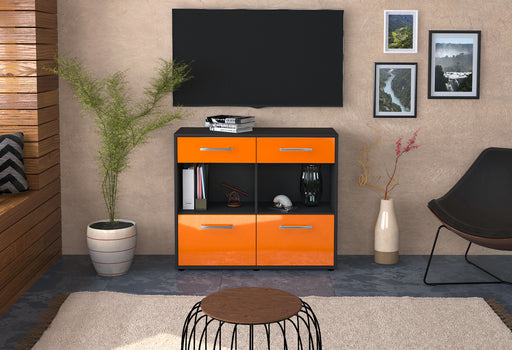 Sideboard Christina, Orange Front (92x79x35cm) - Stil.Zeit Möbel GmbH