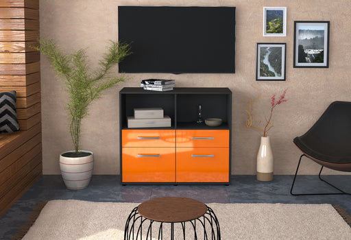 Sideboard Christine, Orange Front (92x79x35cm) - Stil.Zeit Möbel GmbH