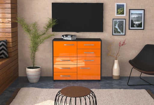 Sideboard Clarissa, Orange Front (92x79x35cm) - Stil.Zeit Möbel GmbH