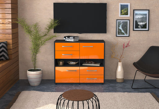 Sideboard Claudia, Orange Front (92x79x35cm) - Stil.Zeit Möbel GmbH