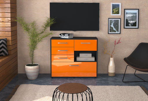 Sideboard Coco, Orange Front (92x79x35cm) - Stil.Zeit Möbel GmbH