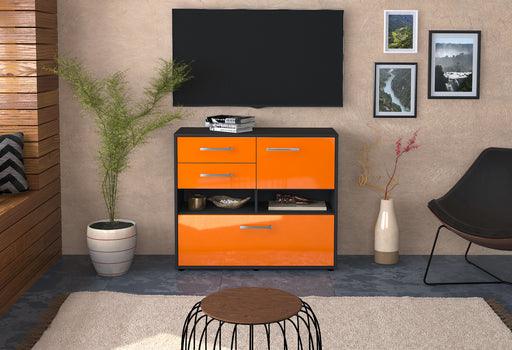 Sideboard Cornelia, Orange Front (92x79x35cm) - Stil.Zeit Möbel GmbH