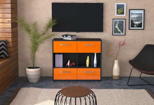 Sideboard Daniela, Orange Front (92x79x35cm) - Stil.Zeit Möbel GmbH