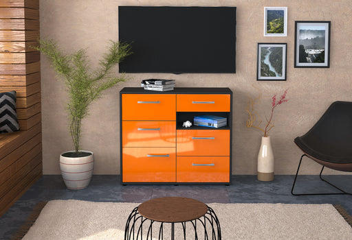 Sideboard Dariella, Orange Front (92x79x35cm) - Stil.Zeit Möbel GmbH