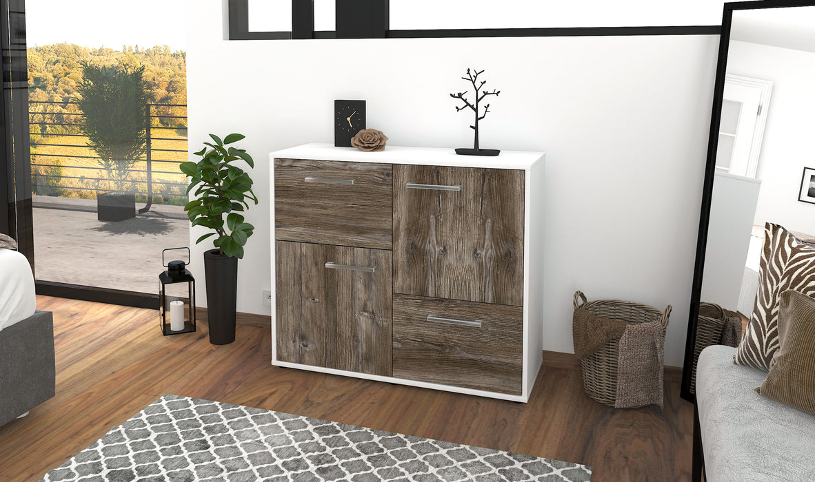 Sideboard Carla, Treibholz Seite ( 92x79x35cm) - Stil.Zeit Möbel GmbH