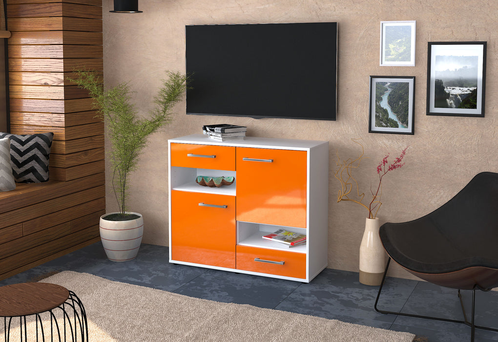 Sideboard Carmelina, Orange Seite ( 92x79x35cm) - Stil.Zeit Möbel GmbH