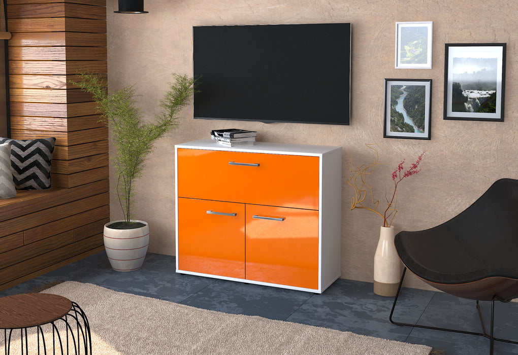 Sideboard Carolin, Orange Seite ( 92x79x35cm) - Stil.Zeit Möbel GmbH