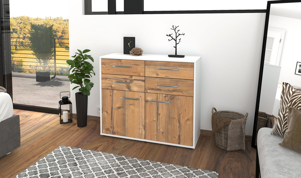 Sideboard Celia, Pinie Seite ( 92x79x35cm) - Stil.Zeit Möbel GmbH