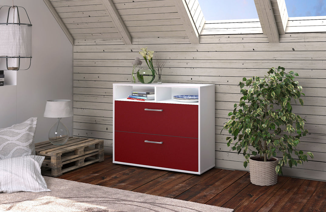 Sideboard Cosma, Rot Seite ( 92x79x35cm) - Stil.Zeit Möbel GmbH