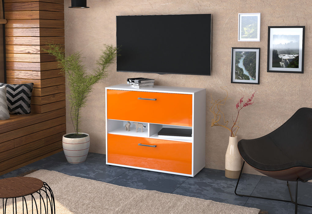 Sideboard Dalia, Orange Seite ( 92x79x35cm) - Stil.Zeit Möbel GmbH