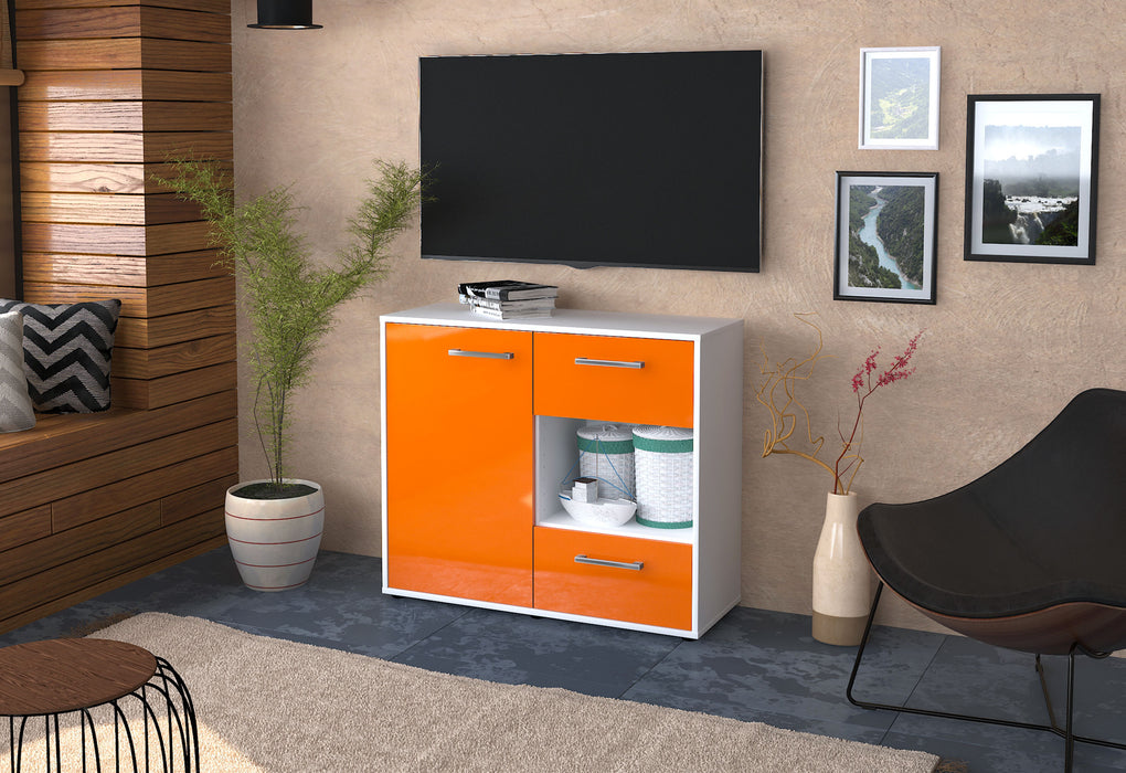 Sideboard Danica, Orange Seite ( 92x79x35cm) - Stil.Zeit Möbel GmbH
