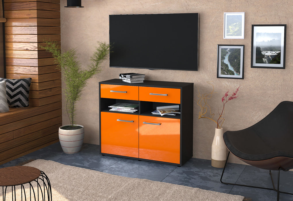 Sideboard Bruna, Orange Seite ( 92x79x35cm) - Stil.Zeit Möbel GmbH
