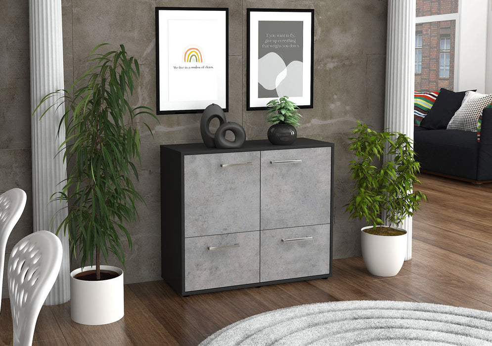 Sideboard Cara, Beton Seite ( 92x79x35cm) - Stil.Zeit Möbel GmbH