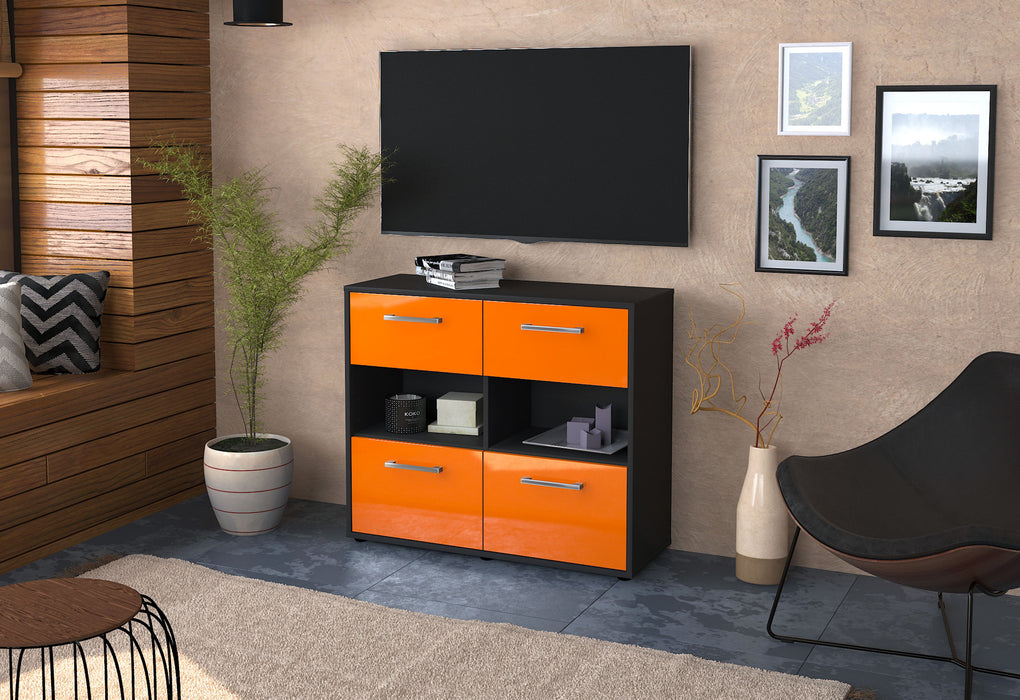 Sideboard Carmen, Orange Seite ( 92x79x35cm) - Stil.Zeit Möbel GmbH