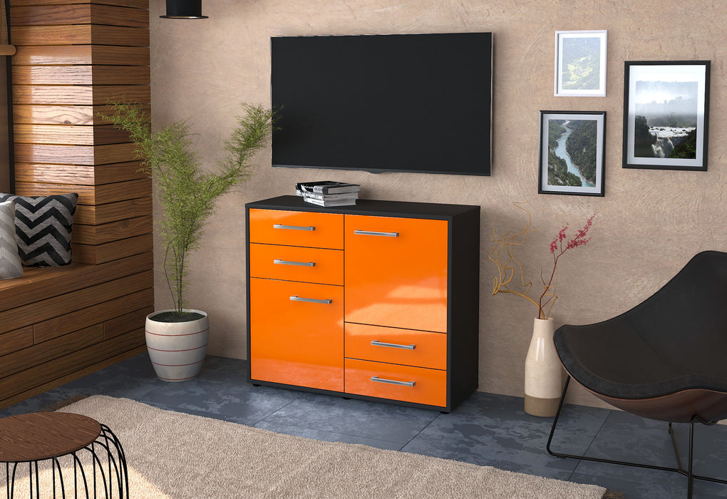 Sideboard Ciara, Orange Seite ( 92x79x35cm) - Stil.Zeit Möbel GmbH