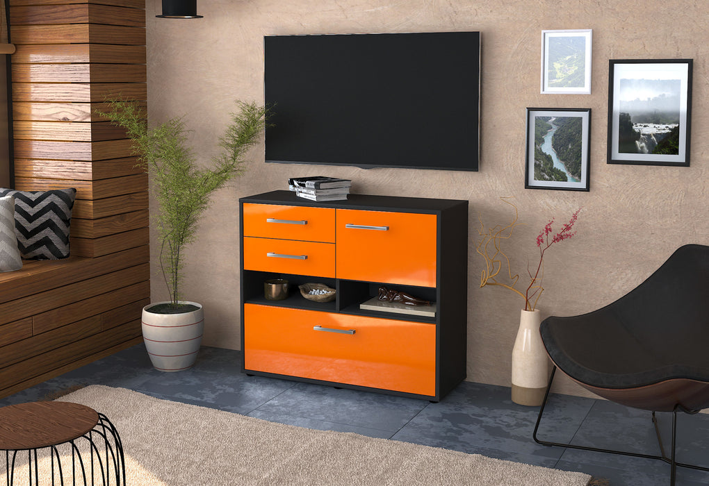 Sideboard Cornelia, Orange Seite ( 92x79x35cm) - Stil.Zeit Möbel GmbH