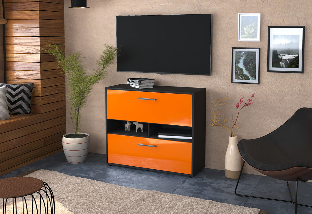 Sideboard Dalia, Orange Seite ( 92x79x35cm) - Stil.Zeit Möbel GmbH