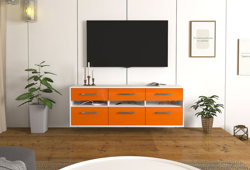 Lowboard Raleigh, Orange Front ( 136x49x35cm) - Dekati GmbH