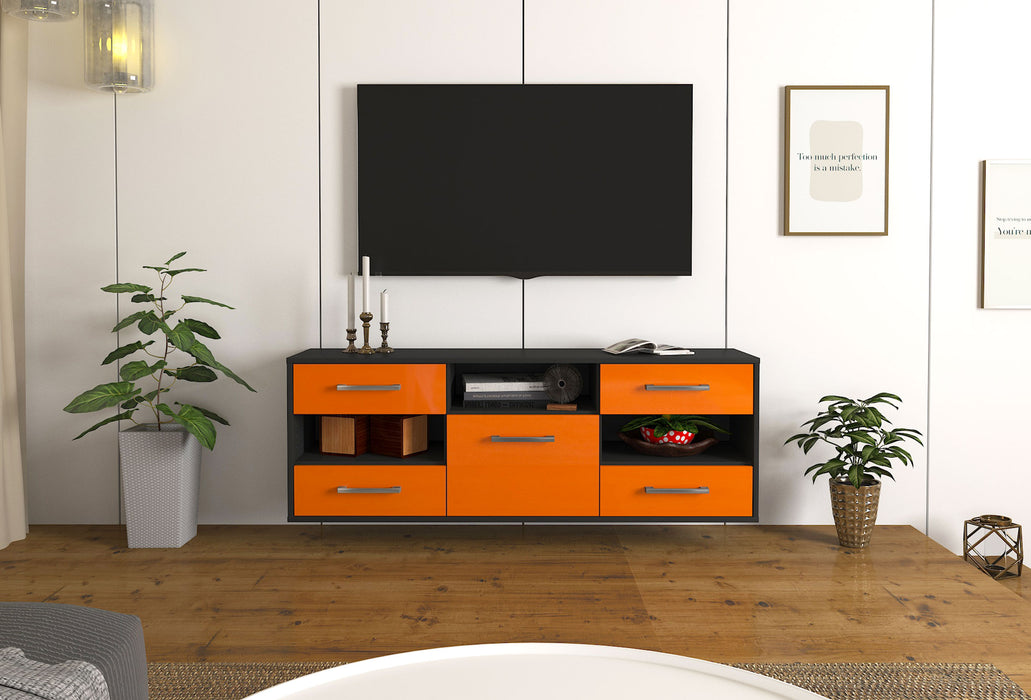 Lowboard St. Louis, Orange Front (136x49x35cm) - Dekati GmbH
