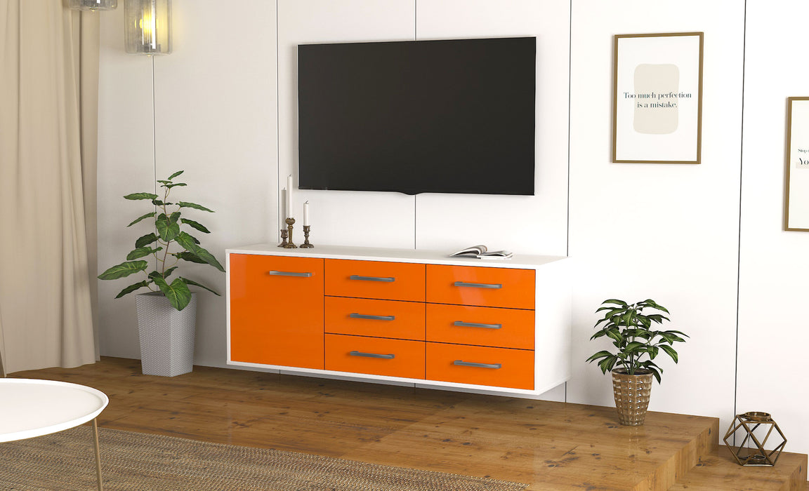 Lowboard Portland, Orange Seite ( 136x49x35cm) - Dekati GmbH