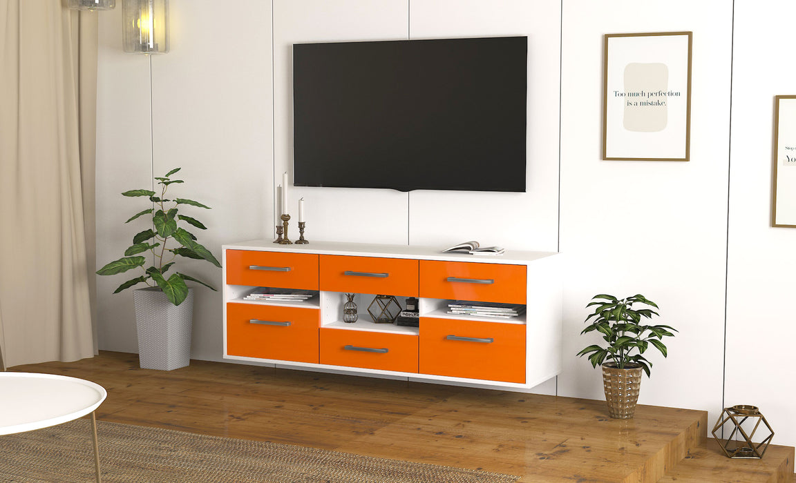Lowboard Arlington, Orange Seite ( 136x49x35cm) - Dekati GmbH