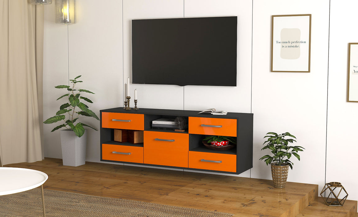 Lowboard St. Louis, Orange Seite (136x49x35cm) - Dekati GmbH