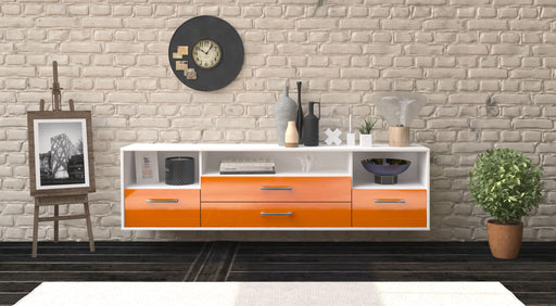 Lowboard Henderson, Orange Front (180x49x35cm) - Dekati GmbH