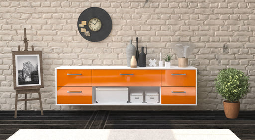 Lowboard Lincoln, Orange Front (180x49x35cm) - Dekati GmbH