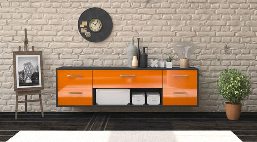 Lowboard Riverside, Orange Front (180x49x35cm) - Dekati GmbH