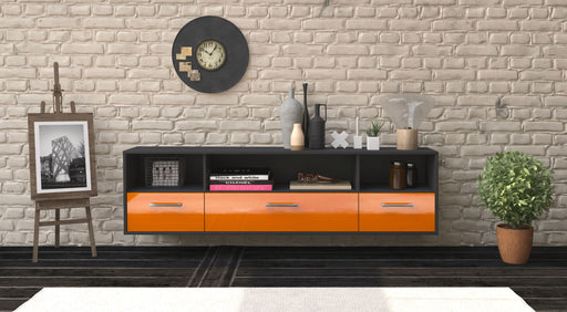Lowboard Plano, Orange Front (180x49x35cm) - Dekati GmbH