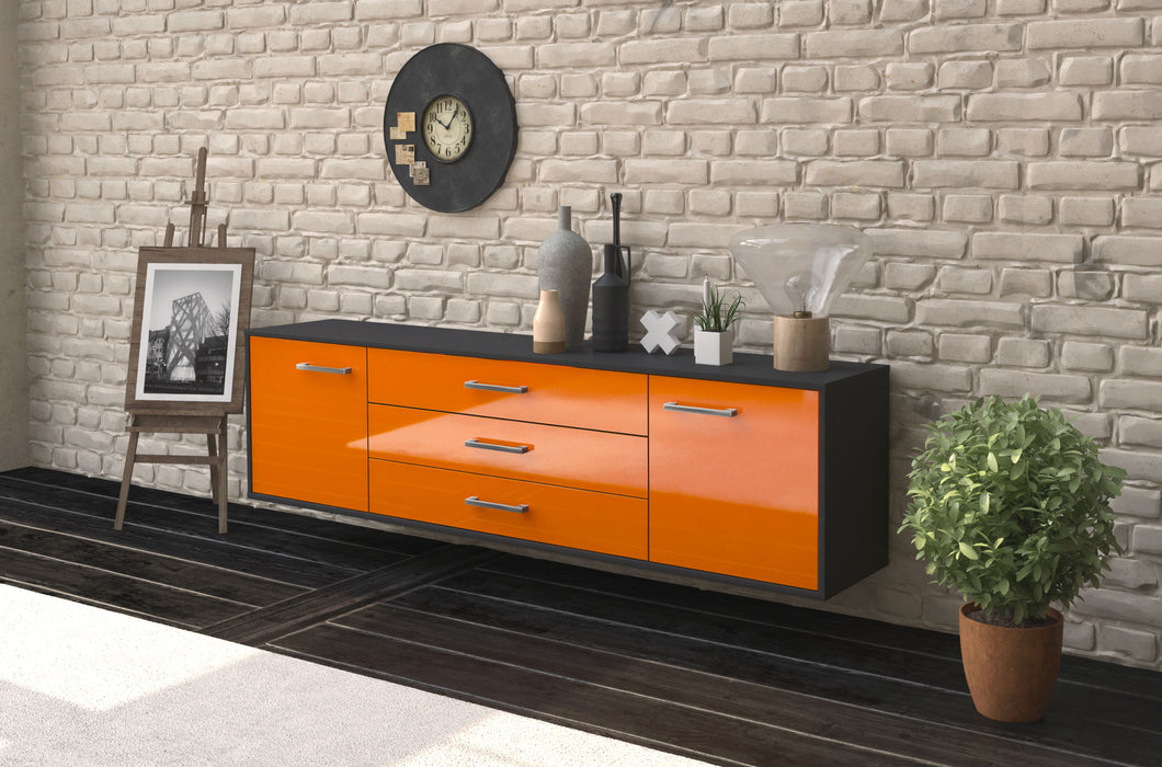 Lowboard Riverside, Orange Seite (180x49x35cm) - Dekati GmbH