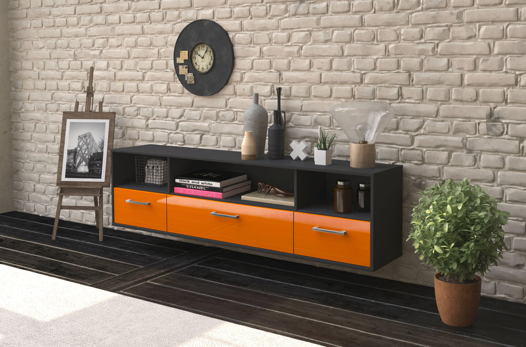 Lowboard Plano, Orange Seite (180x49x35cm) - Dekati GmbH