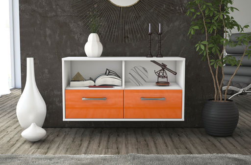 Lowboard hängend mit Griffen San Antonio, Orange Front ( 92x49x35cm) - Stil.Zeit Möbel GmbH