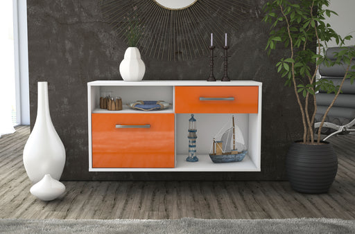 Lowboard hängend mit Griffen San Francisco, Orange Front ( 92x49x35cm) - Stil.Zeit Möbel GmbH