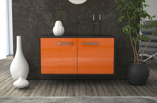 Lowboard hängend mit Griffen New York City, Orange Front ( 92x49x35cm) - Stil.Zeit Möbel GmbH