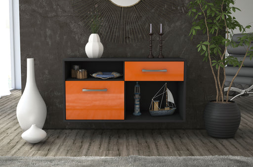 Lowboard hängend mit Griffen San Francisco, Orange Front ( 92x49x35cm) - Stil.Zeit Möbel GmbH