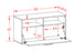 Lowboard hängend mit Griffen Dallas, Beton Maß ( 92x49x35cm) - Stil.Zeit Möbel GmbH