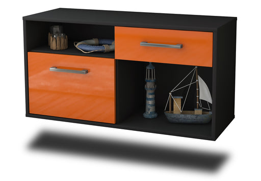 Lowboard hängend mit Griffen San Francisco, Orange Studio (92x49x35cm) - Stil.Zeit Möbel GmbH