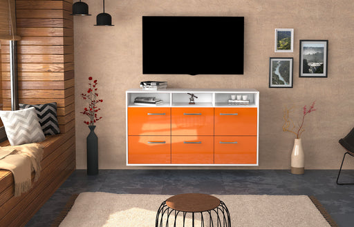 Sideboard Cape Coral, Orange Front (136x79x35cm) - Dekati GmbH