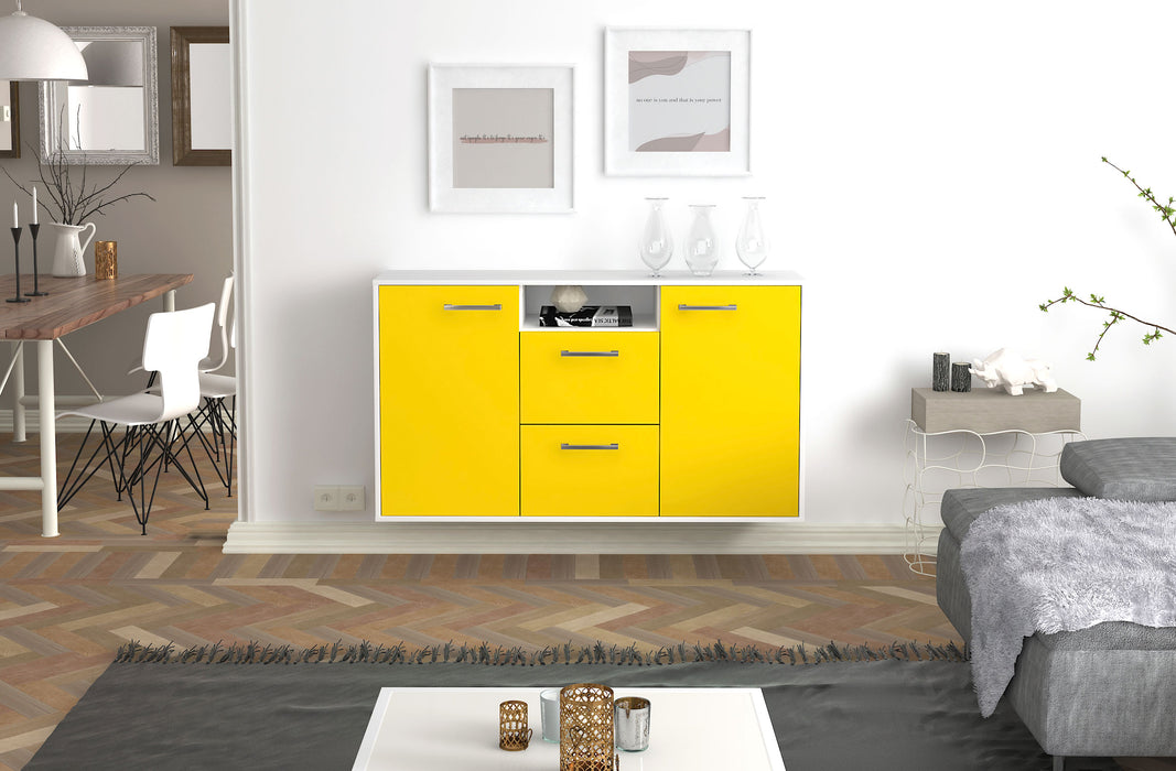 Sideboard Dayton, Gelb Front (136x79x35cm) - Dekati GmbH